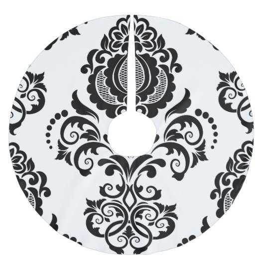 Elegante Damast Naadloze Textuur Kerstboom Rok (Voorkant)