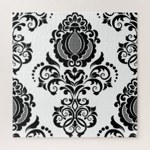 Elegante Damast Naadloze Textuur Legpuzzel