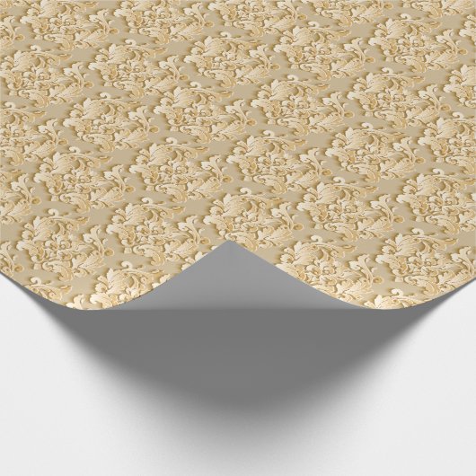 Elegante  damast patroontextuur cadeaupapier (Hoek)
