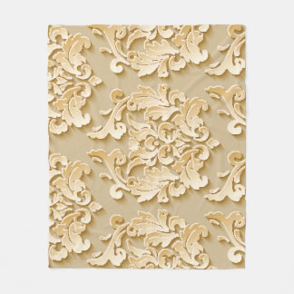 Elegante damast patroontextuur fleece deken