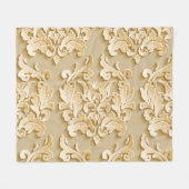Elegante damast patroontextuur fleece deken (Voorkant (Horizontaal))