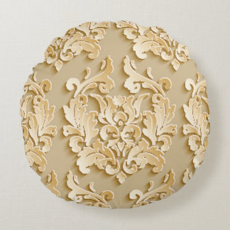 Elegante damast patroontextuur rond kussen