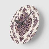 Elegante Damast Ronde Klok (Hoek)