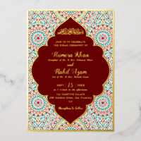 Elegante Damast Sierlijke Mihrab Moslim Bruiloft