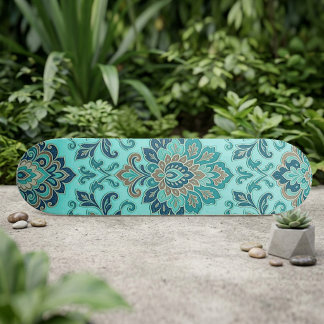Elegante Damasten Mandala Zen Heilige Geometrische Persoonlijk Skateboard