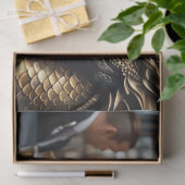 Elegante dame baas met Tattoo en draak decoupage Tissuepapier (Geschenk)