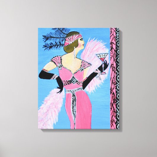 Elegante dame  canvas afdruk (Voorkant)
