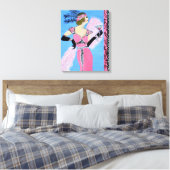 Elegante dame  canvas afdruk (Insitu (Slaapkamer))