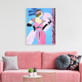 Elegante dame  canvas afdruk (Insitu (Woonkamer))