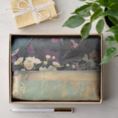 Elegante dame & een pauw, levendige portretkunst tissuepapier (Geschenk)