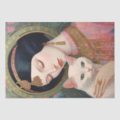 Elegante Dame en Feline I Art Nouveau Decoupage Tissuepapier (Voorkant)