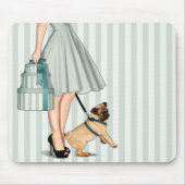 Elegante dame en pug muismat (Voorkant)