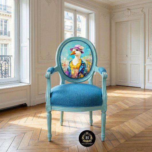 Elegante Dame Gans Whimsical Lente Decoupage Tissuepapier