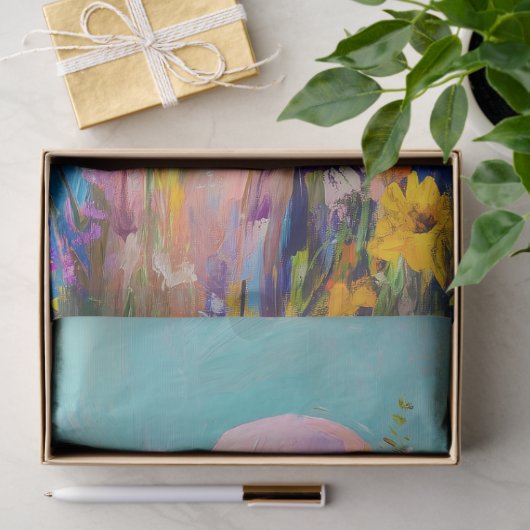 Elegante Dame Gans Whimsical Lente Decoupage Tissuepapier (Geschenk)