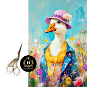 Elegante Dame Goose Whimsical Lente Decoupage Tissuepapier