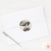 Elegante  dame in Pet Ronde Sticker (Envelop)