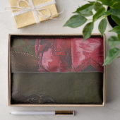  elegante dame in rood-ontledingspapier tissuepapier (Geschenk)