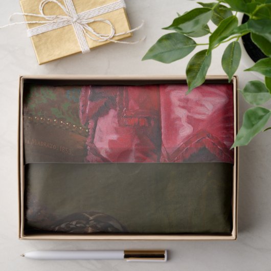  elegante dame in rood-ontledingspapier tissuepapier (Geschenk)