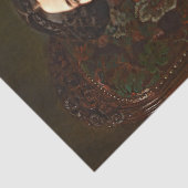  elegante dame in rood-ontledingspapier tissuepapier (Detail)