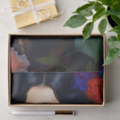 elegante dame in zwarte decoupage tissuepapier (Geschenk)