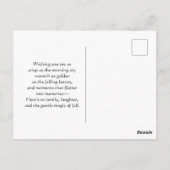 Elegante dame met kat Gelukkige herfst  Briefkaart (Achterkant)