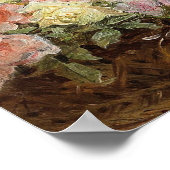 Elegante dame met rozen poster (Hoek)