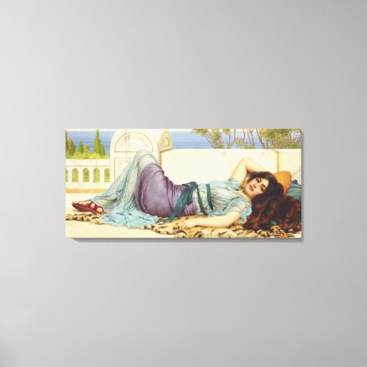  elegante dame omlaag, ontspannen canvas afdruk (Voorkant)