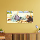  elegante dame omlaag, ontspannen canvas afdruk (Insitu (Woonkamer))