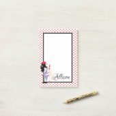 Elegante Dame Post-it® Notes (Op bureau)