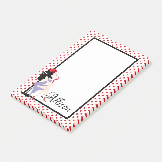 Elegante Dame Post-it® Notes (Schuin)