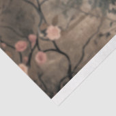 Elegante dame zitten, dromerige bloemige portretku tissuepapier (Detail)