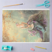 Elegante Dame Zittend, Misty Archway Portret Kunst Tissuepapier (Craft)