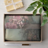 Elegante Dame zittend, Shabby Chic & Floral Art Tissuepapier (Geschenk)