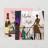Elegante dames avondje uit kaart (Voorkant / Achterkant)
