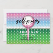 Elegante Dames Golf Feest Design Save The Date (Voorkant)