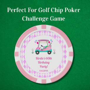 Elegante dames golf feestkar verjaardag casino poker chips