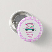 Elegante dames golf feestkar verjaardag ronde button 3,2 cm (Voorkant /achterkant)
