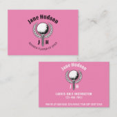 Elegante Dames Golf Monogram Ontwerp Visitekaartje (Voorkant / Achterkant)