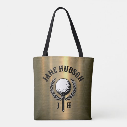 Elegante dames Monogram Golf Design Tote Bag (Achterkant)
