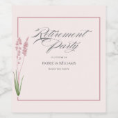 Elegante dames pastelkleurig wilde bloemen pensioe wijn etiket (Enkel label)