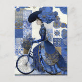 Elegante Damesfiets Delft Briefkaart (Voorkant)