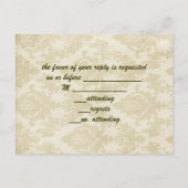 elegante  damespauw RSVP Uitnodiging Briefkaart (Achterkant)