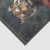 Elegante dandy Tijger in de late Victoriaans leeft Tissuepapier (Detail)