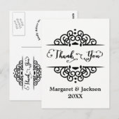 Elegante Dank Je - Briefkaart (Voorkant / Achterkant)