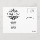 Elegante Dank Je - Briefkaart (Achterkant)