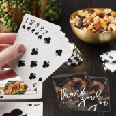 Elegante Dank Je Foto Bruiloft Pokerkaarten (Insitu)