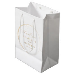 Elegante Dank Je Gouden Bruiloft Medium Cadeauzakje