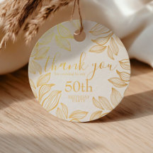 Elegante Dank je Gouden Typografie Bladerrijke Ver