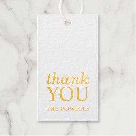 Elegante Dank Je Wel Goud Cadeaulabels