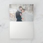 Elegante 'Dank je wel' Zwarte Script | Foto Binnen Bedankkaart (Binnen)